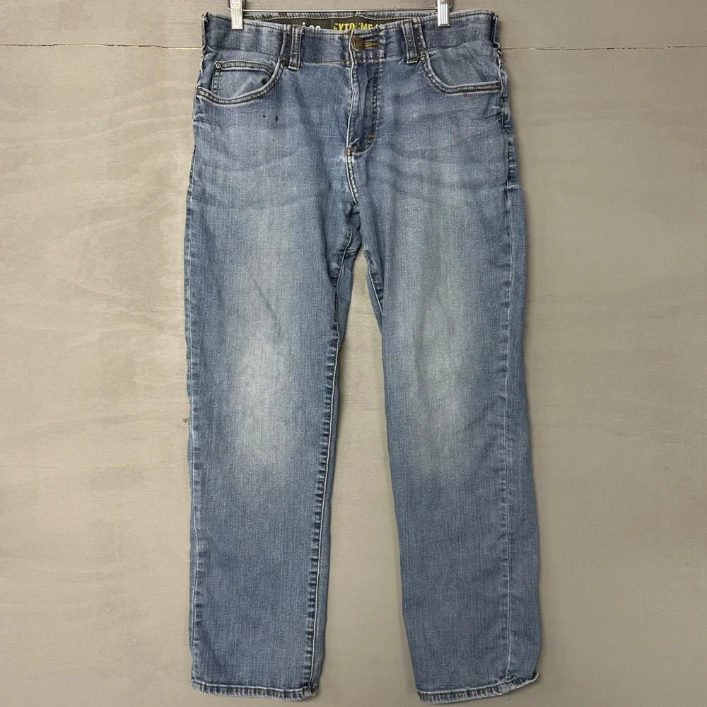 Lee Extreme Motion Mens‎ Straight Fit Tapered Leg Jeans Blue 34x30 2015046